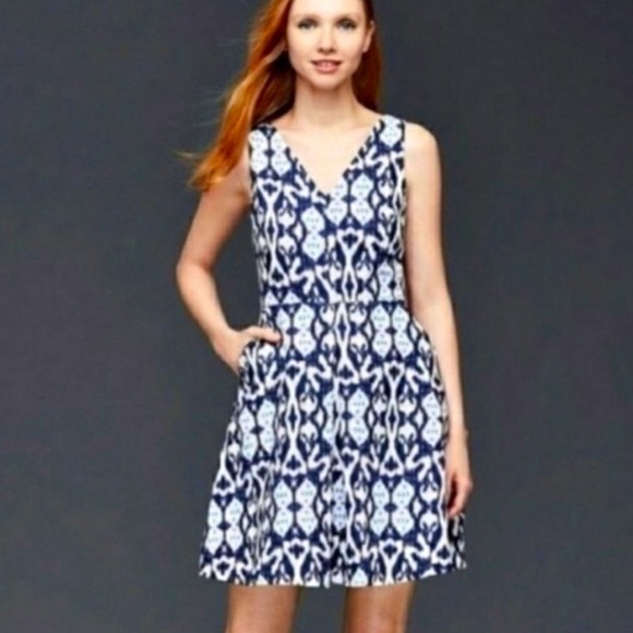 Gap Fit & Flare Linen Sleeveless Dress Size 0 - Picture 1 of 5